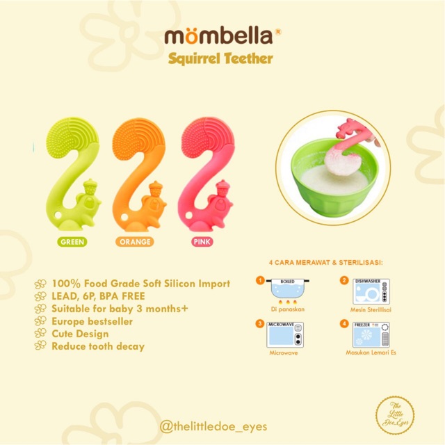 [READY] Mombella squirrel / Dancing Elephant teether