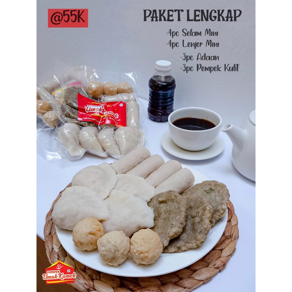 

Pempek Umak Kamek Paket Lengkap Frozen - Isi 14 Pcs - Pempek Asli Bangka