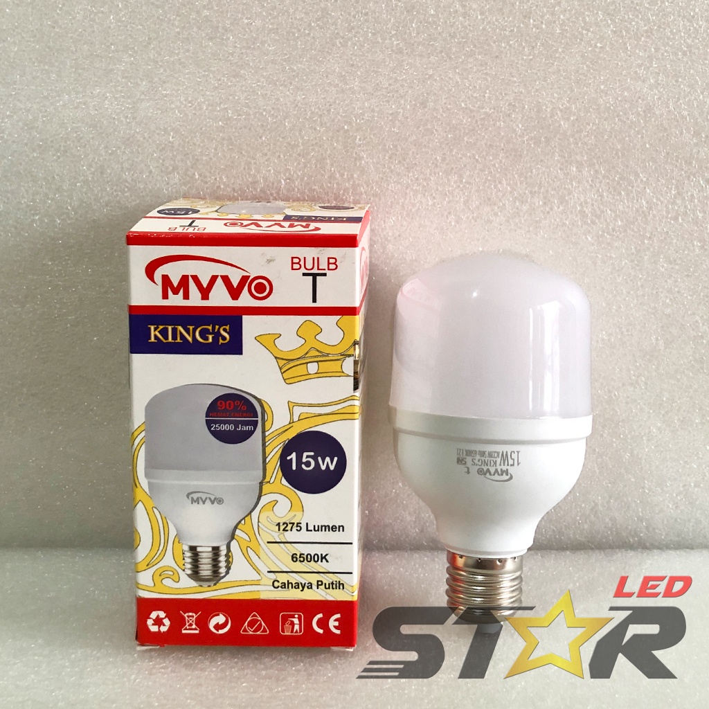 LAMPU MYVO King's Bulb T LED 15 WATT 20 WATT LAMPU BOHLAM TABUNG MURAH HEMAT ENERGI STAR LED