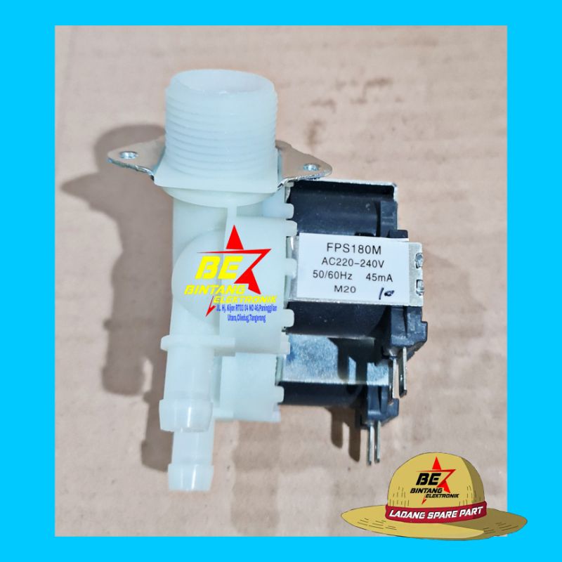 Selenoid LG Front Loading 3 Way Solenoid Water inled Lg Kran otomatis FPS 180M 3 lubang white