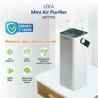 LEKA AP7705 Mini Air Purifier - Portable HEPA Filter Ion Negatif Anion