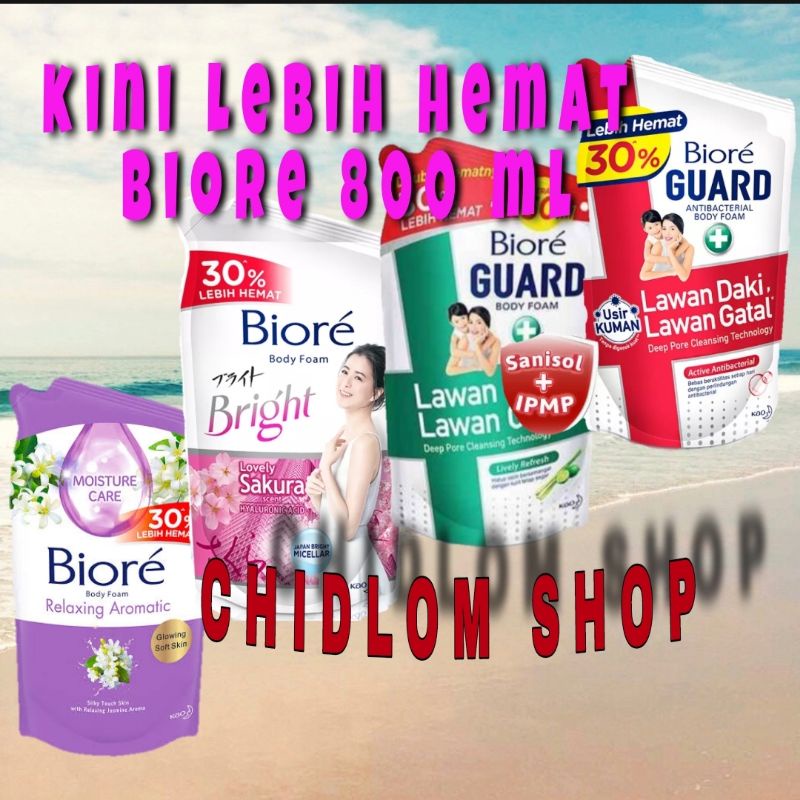 Biore Body Wash 800 ml All Varian murah lebih Hemat