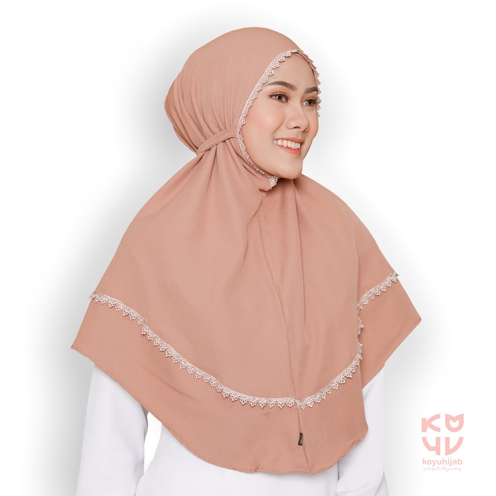 Koyu Hijab Instan Bergo Queen Lace