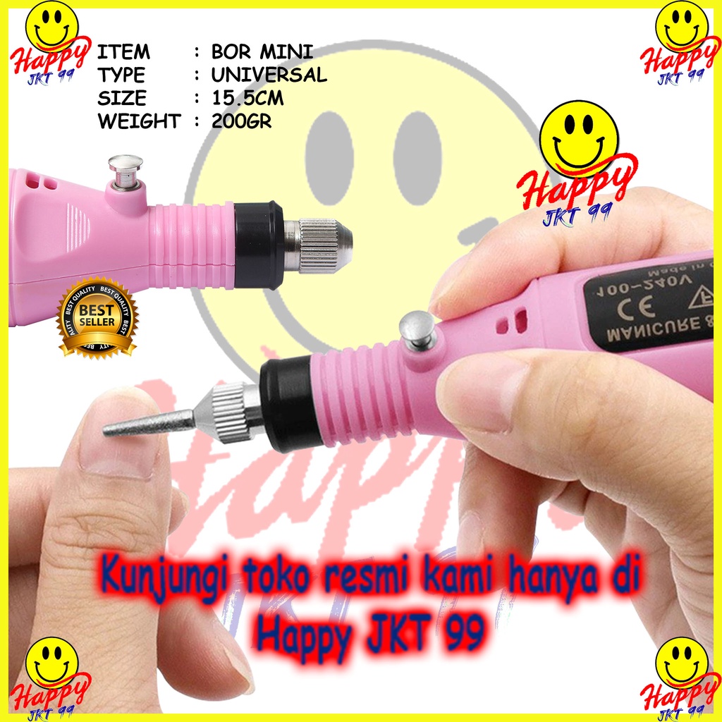 [ HAPPY JKT 99 ] BOR MINI ALAT UKIR GRAFIR GERINDA LISTRIK MINI PEN UKIR PEDICURE MANICURE MACHINE SET NAIL DRILL