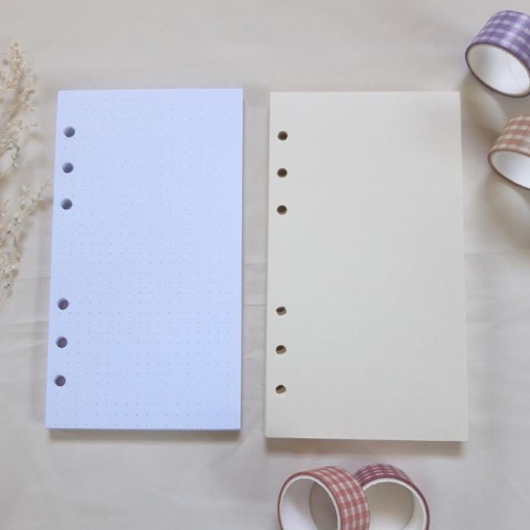 

[KODE PRODUK 3] REFIL ISI ULANG BINDER A5 A6 | 6 RING HOLES LUBANG | BOOKPAPER 90GSM | HVS 100GSM |