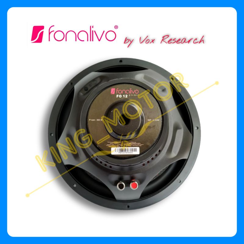 Subwoofer 12 Inch SVC Fonalivo FO12/FO-12 (by Vox Research)