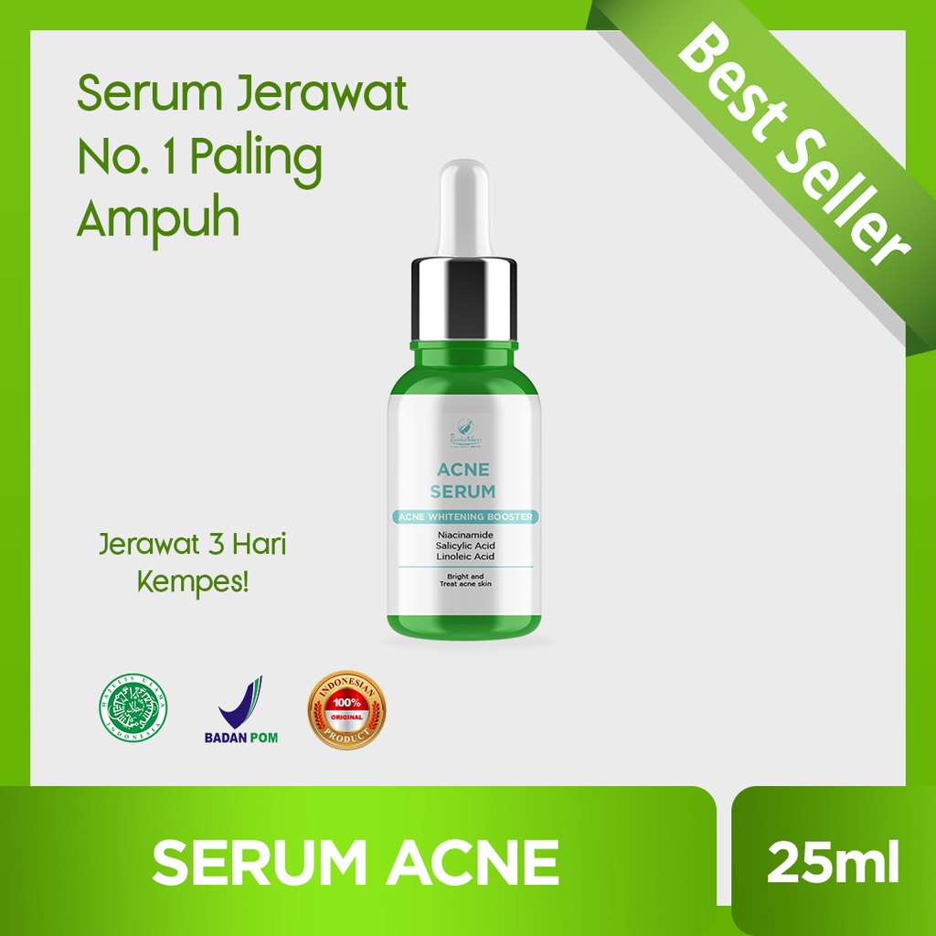 Keisha Almera Skincare Acne Whitening Booster Serum with Niacinamide Saliyclic Acid - Efektif Mencer