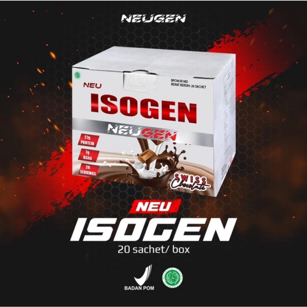 Neugen Sports Neu Isogen 20 Sachet BPOM HALAL MUI Whey Protein Isolate