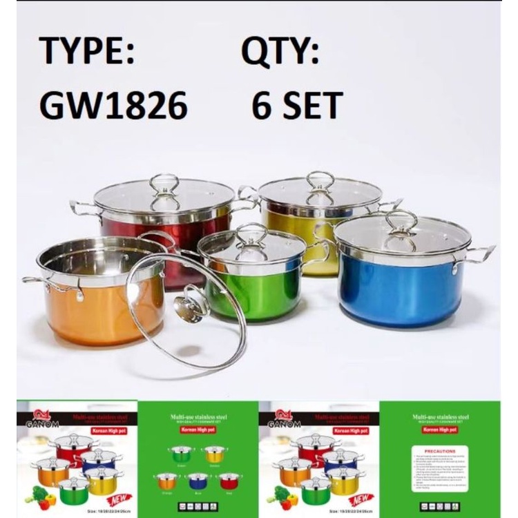 Panci Warna Warni Stainless TEBAL