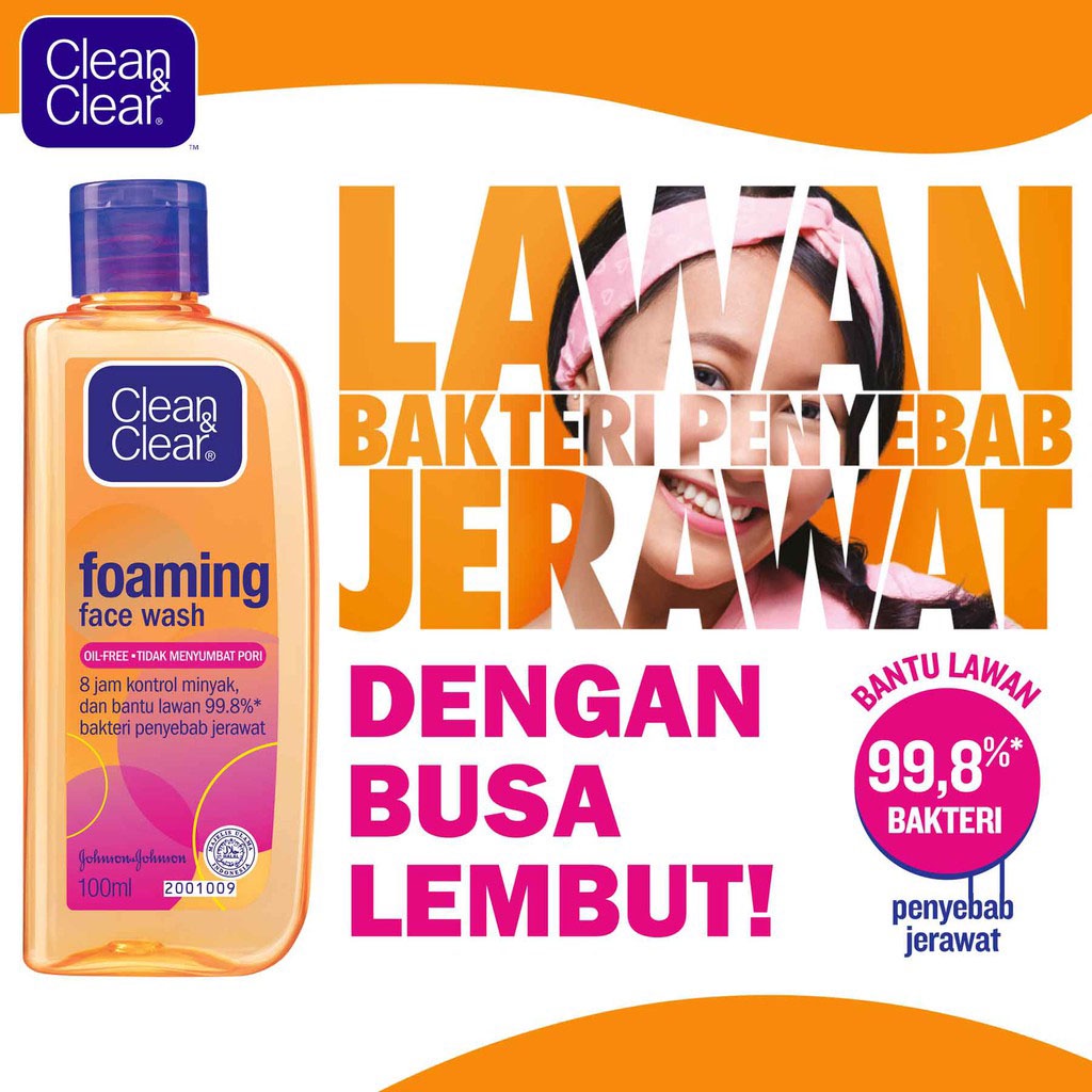 CLEAN &amp; CLEAR Facial Wash - Cleanser - Toner - Moisturizer - Foaming for Men (BPOM) (VC)
