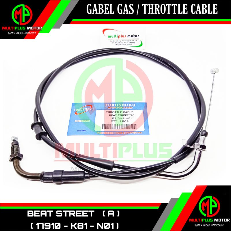 Kabel gas Tali gas Olor gas Throttle cable atas+bawah BEAT STREET,BEAT STREED