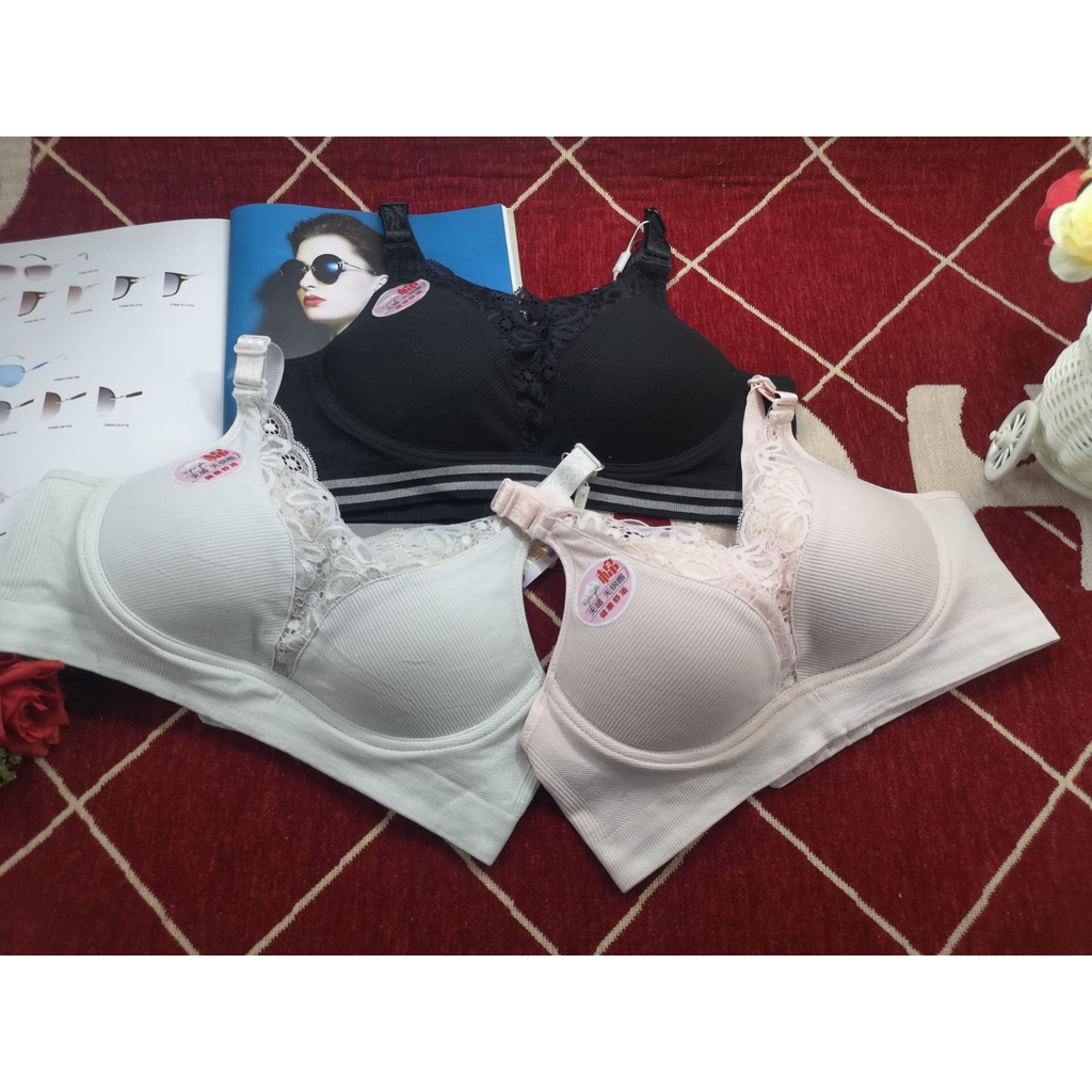 bra / bh wanita 2481#  busa Tebal kain lembut tidak ada kawat (PROMO BELI 4 FREE MASKER)