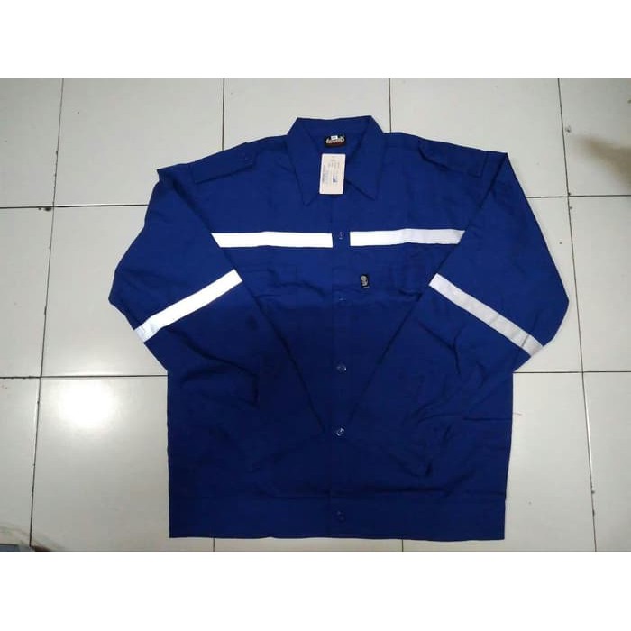 Baju Seragam Kerja Proyek Warna Biru BCA American Drill 100% Original