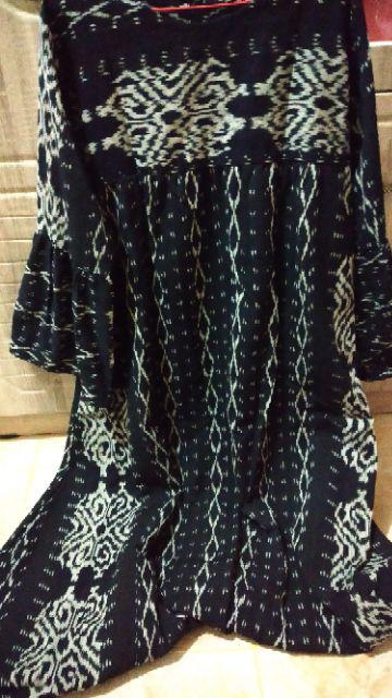 Termurah Gamis Batik Muslimah Tenun Blanket Troso Handmade Modern