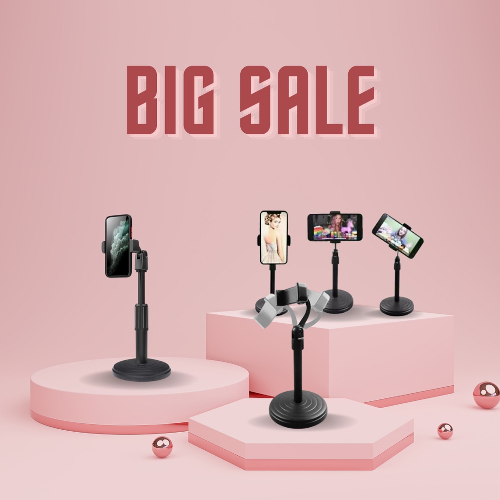 Stand hp meja robot Stand dudukan Phone adv Holder 360 derajat holder 360 tripod hp handphone