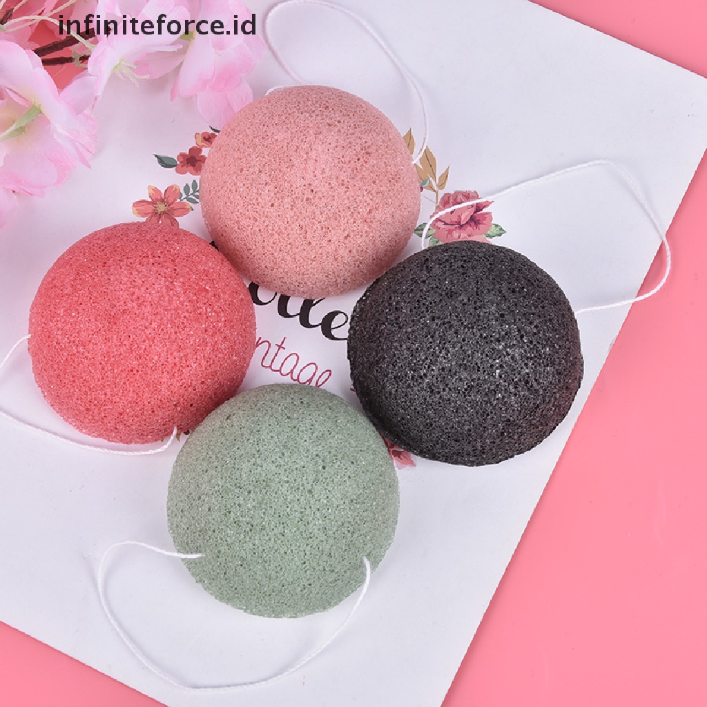 (infiniteforce.id) Spons Konjac Konjac Alami Untuk Membersihkan Makeup / Kosmetik Wanita