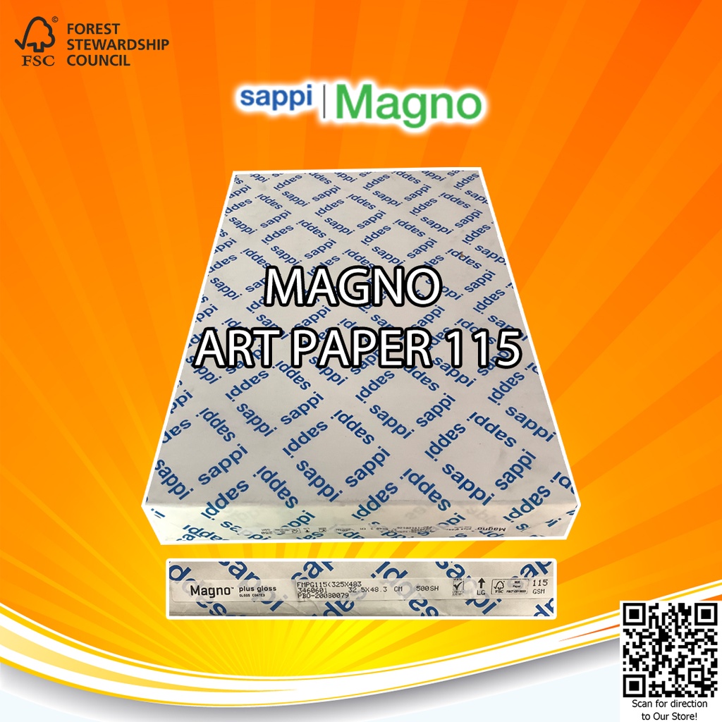 Magno Gloss Kertas Art Paper Carton CTS 115 Gsm A3+ 500 Lembar - Pack