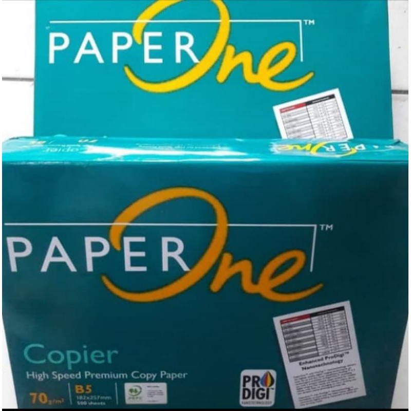 

Kertas B5 70gr paperOne