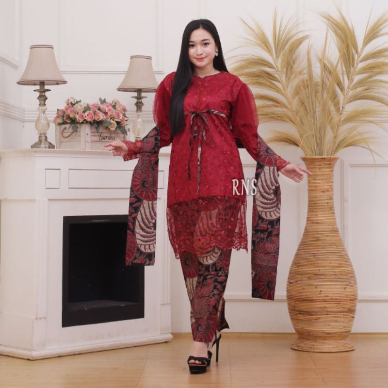 kebaya batik brokat ukuran jumbo