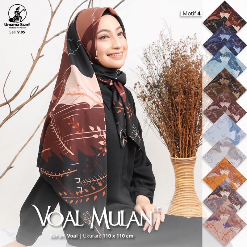 VOAL MOTIF SEGIEMPAT UMAMA LASERCUT HIJAB OSAKA MULAN LC