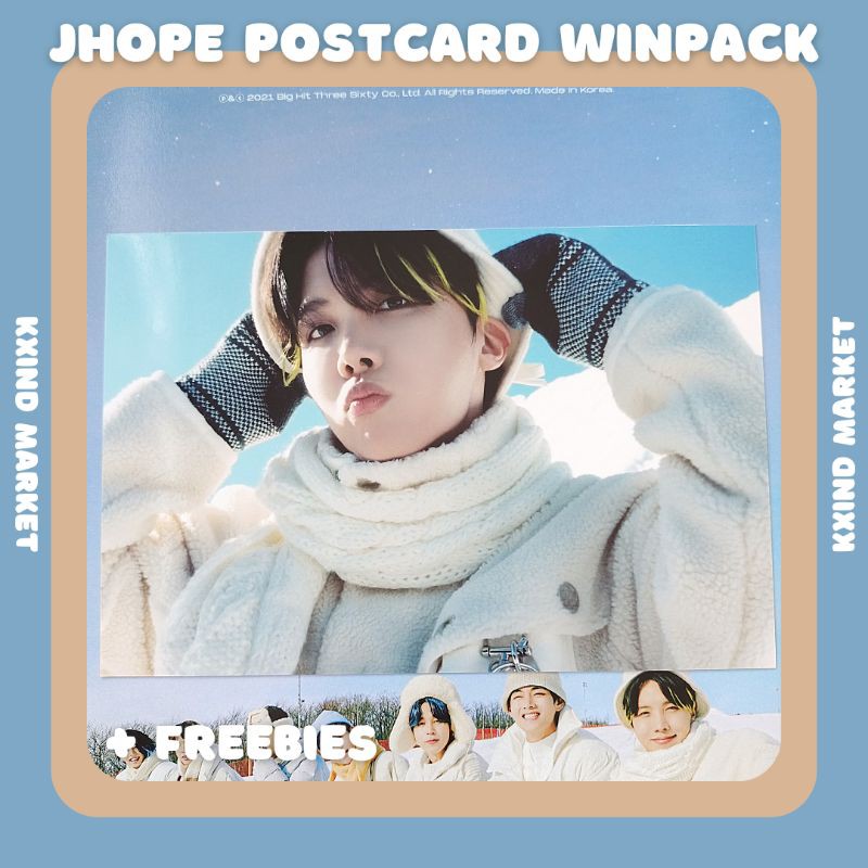 Potscard Jhope BTS Winter Package 2021 / PC BTS / winpack BTS / PC hobi / PC jhope / album bts