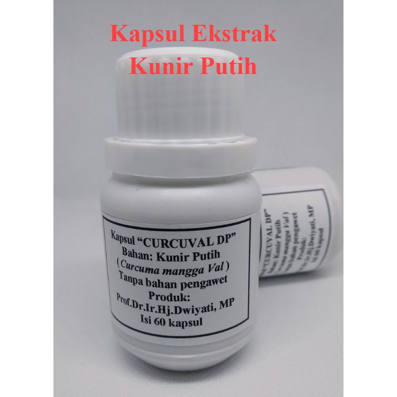 OBAT HERBAL KAPSUL KUNIR PUTIH KAPSUL CURCUVAL DP KAPSUL KUNIR PUTIH PROF DWIYATI