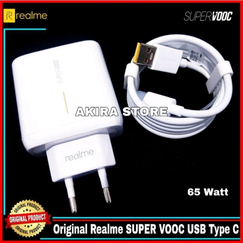 Charger Realme 7 Pro 65W Super VOOC Original USB Type C