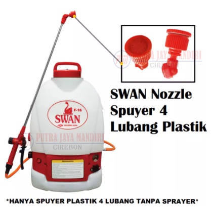 Swan Nozzle Spuyer 4 Lubang Plastik - Nozel Sprayer Swan 4 lubang - Spuyer tangki kepala sprayer