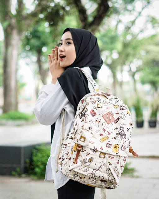 BACKPACK FASHION // taskanvasbdg - tas kanvas - tas ransel wanita - tas wanita - tas lucu - cewek