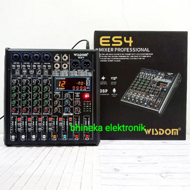 MIXER WISDOM ES4 / ES 4 MIXER 4 CHANNEL ORIGINAL