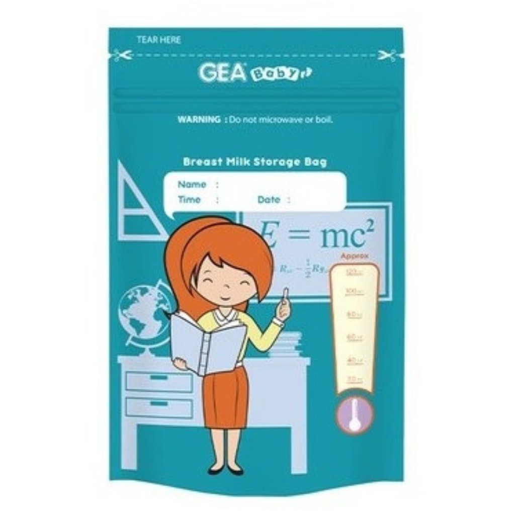 Gea Baby Breast Milk Storage Bag Teacher 120ml Kantong Asi