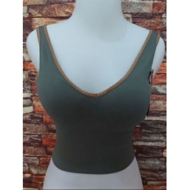 SPORT BRA WANITA BRALETTE CROP-DD 2053 BAHAN RAJUT FREE SIZE