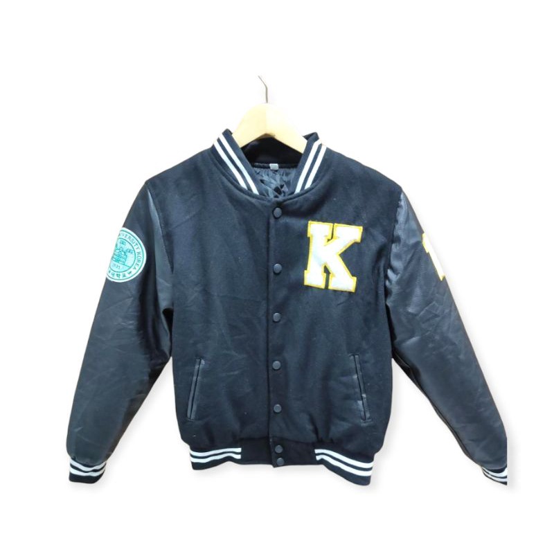 VARSITY LEATHER VINTAGE UNIVERSITY IMPORT KOREA SIZE M- CEWE S COWO