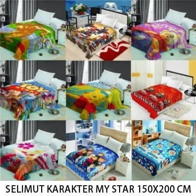 BELLA - SELIMUT KARAKTER KARTUN ANAK / MOTIF DEWASA BULU HALUS SOFT DISNEY MARVEL