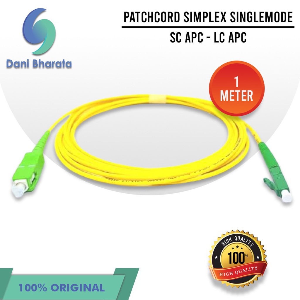 Kabel Patch Cord Patchcord SC-APC to lC-APC Simplex SM 1 Meter