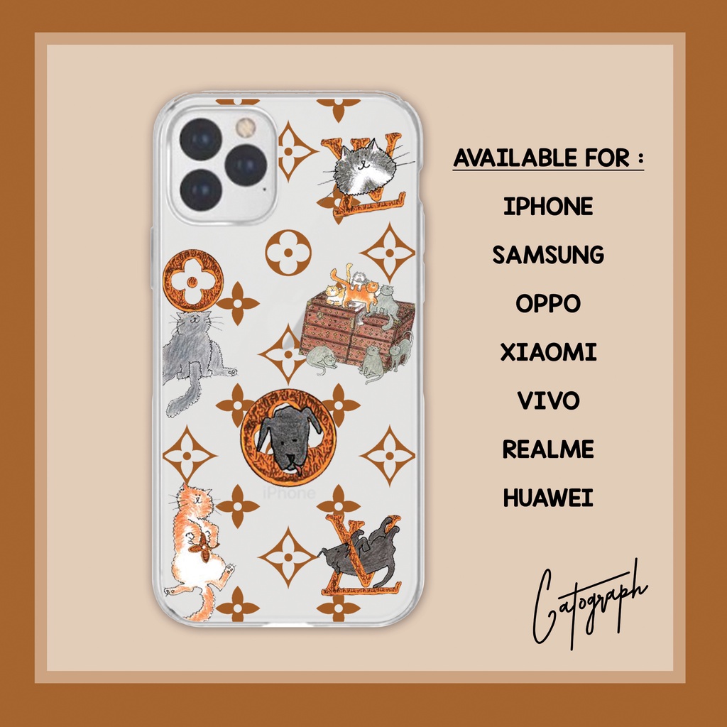 Casing Hape Kucing Anjing Softcase Premium iphone 7 8 plus x xr xs max 11 12 13 pro max Samsung Oppo Xiaomi Vivo Realme