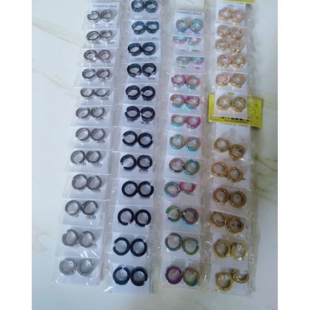 PERLUSIN ANTING CLIP/ANTING JEPIT TITANIUM ANTING PRIA WANITA