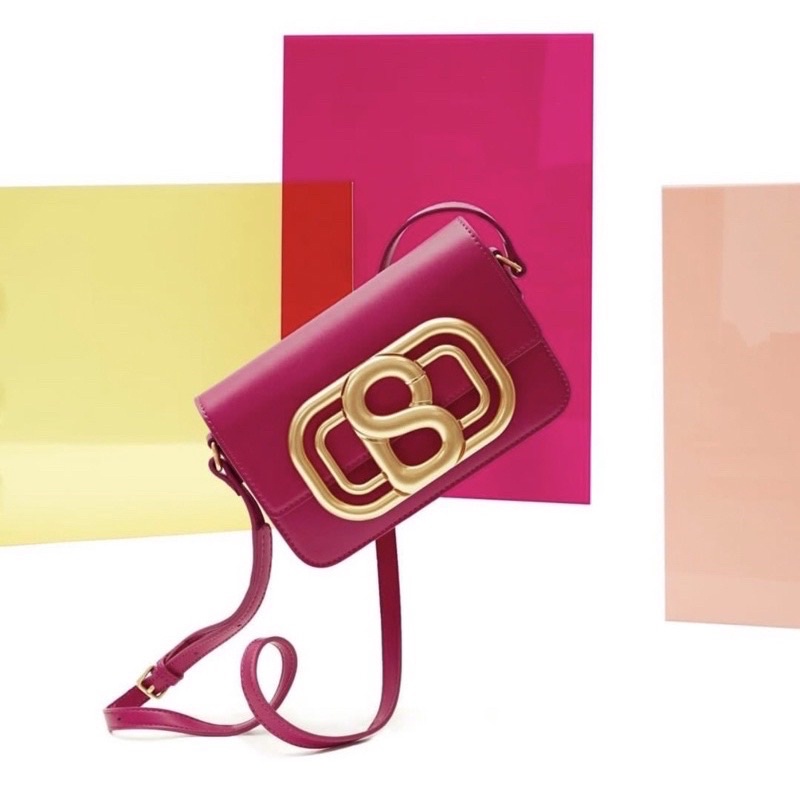 ready soon dapet di web, Briana Bag by Buttonscarves khaki dan dark fuchsia