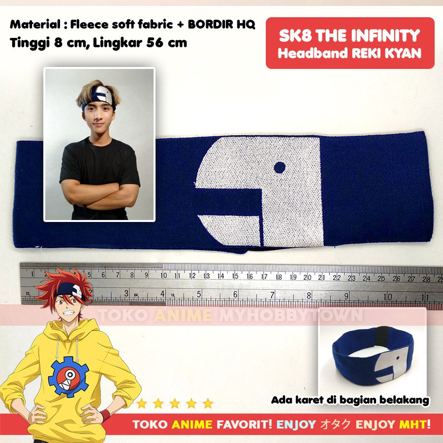 Ikat Kepala Headband Reki Kyan Anime Sk8 The Infinity Cosplay