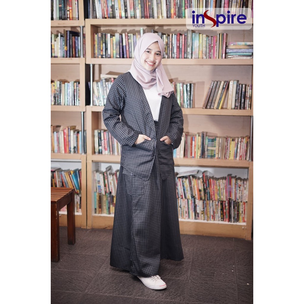 INSPIRE ROK IR 002 BLACK BROWN MAROON GREY BAHAN TR KOTAK ROK MUSLIMAH MOTIF SIMPLE ELEGANT