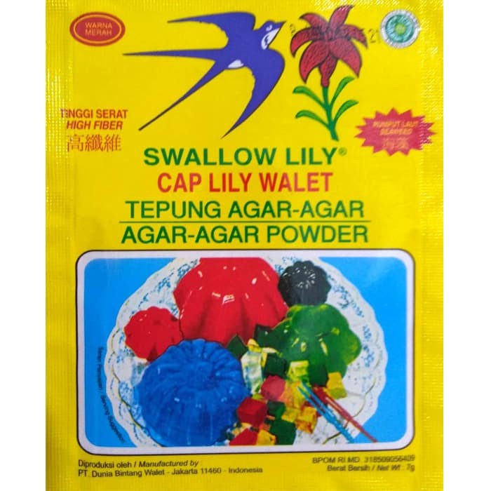 

SWALLOW LILY AGAR MERAH 7GR