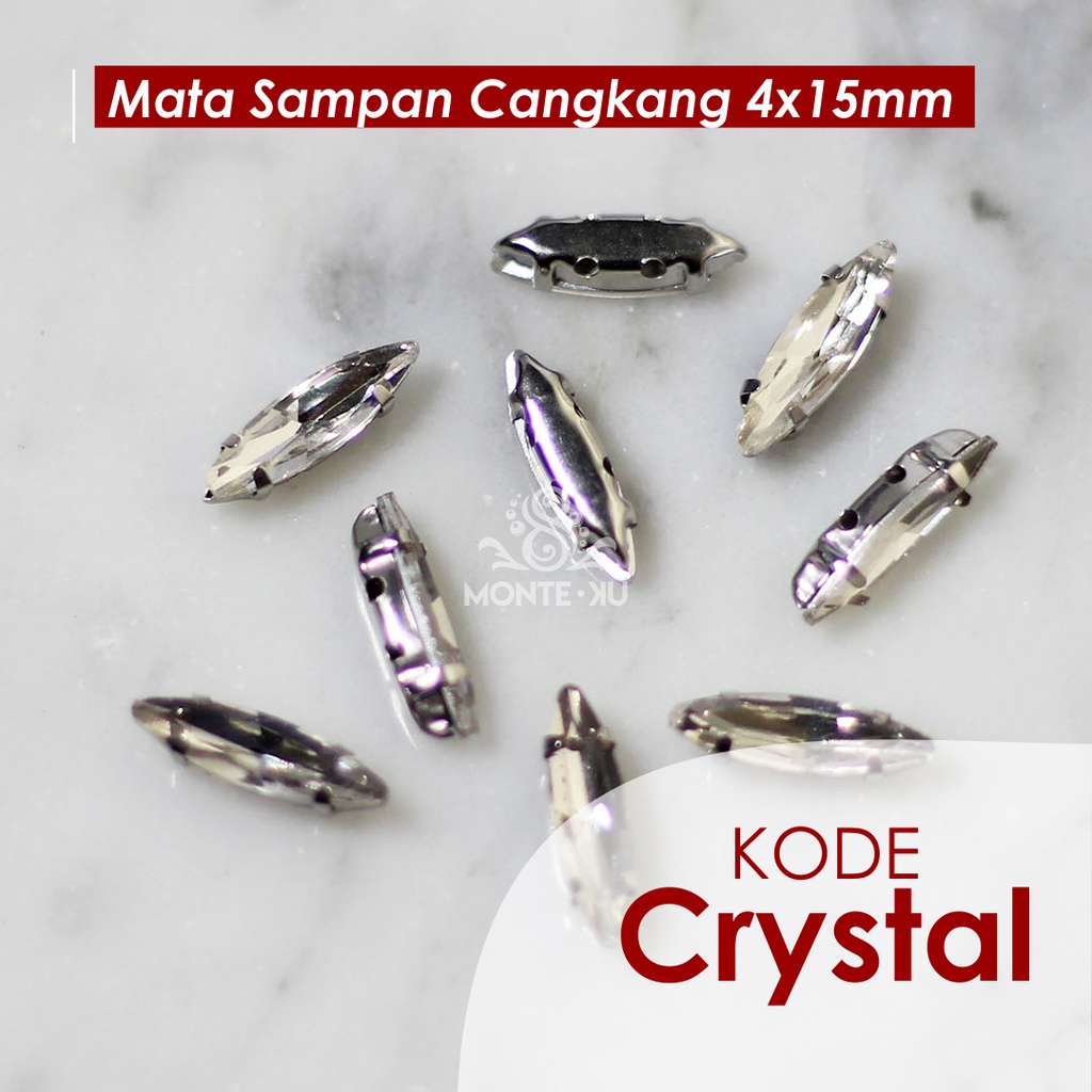 ECER PER 1 PCS Monte Manik Mote Beads Borci Payet Mata Sampan Cangkang Mata Kristal Kecil Besar Mura