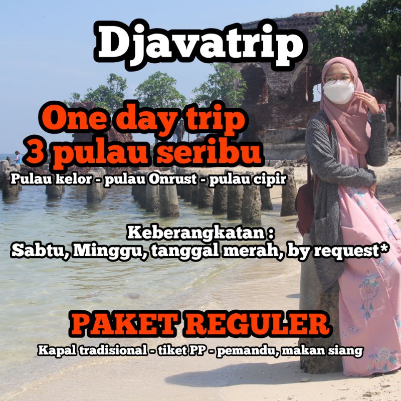 Paket tour one day trip pulau seribu paket reguler - 3 pulau seharian