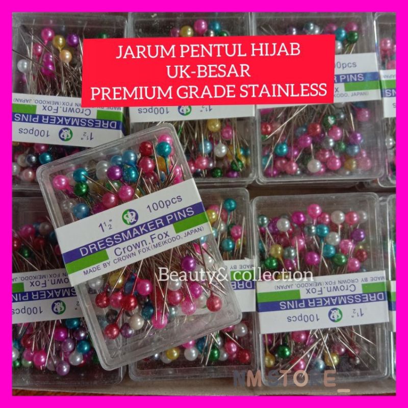 (100pcs) BC JARUM PENTUL HIJAB STAINLESS PREMIUM IMPORT ISI 100PCS