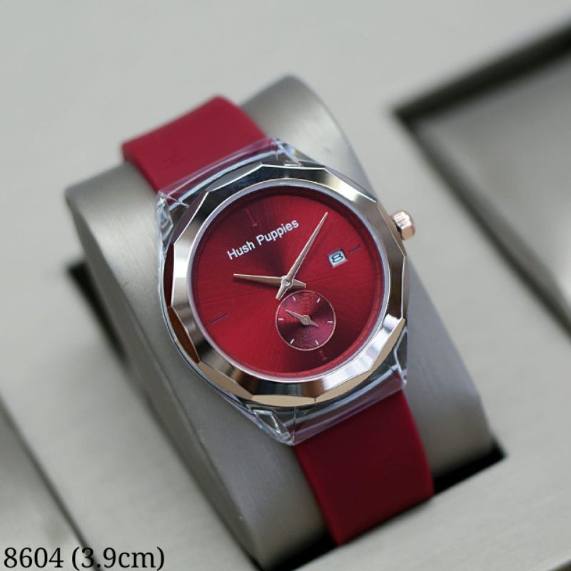 JAM TANGAN HUSH PUPPIES RUBBER  TANGGAL AKTIF / JAM TANGAN WANITA HUSH PUPPIES TALI RUBBER