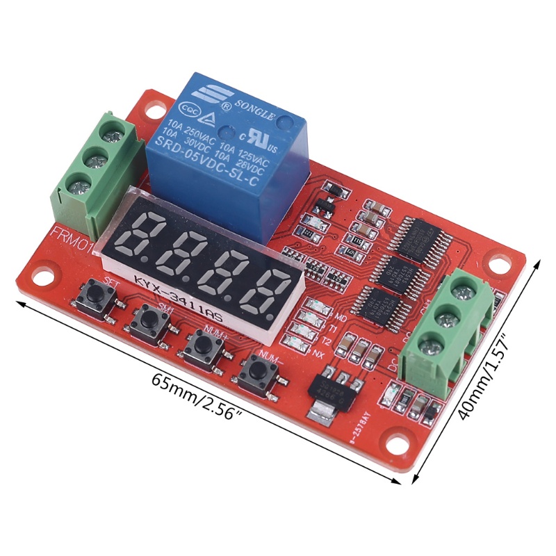 Btsg FRM01 Untuk Dc5 /12/24V 1channel Modul Relay Multifungsi Loop Delay Timer Swit