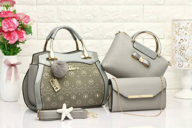 Tas Eldora Polly ES1129 (3in1)  wanita branded batam fashion import