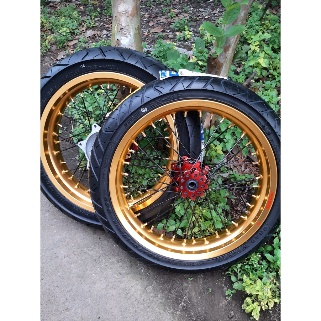 VELGSET BAN SET WHEELSET SUPERMOTO CRF150L UKURAN 250 300