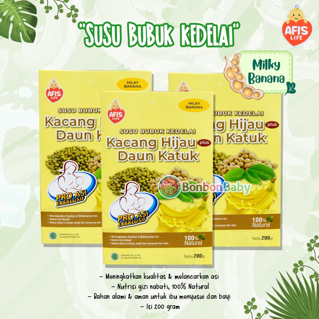 Susu Bubuk Kedelai Daun Katuk Afis Asi booster 200gr