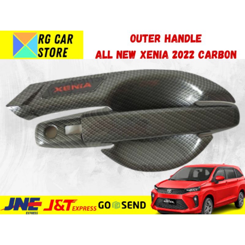 PAKET MODIF XENIA 2022 OUTER HANDLE TANK COVER MOTIF CARBON DIJAMIN PNP BERKUALITAS